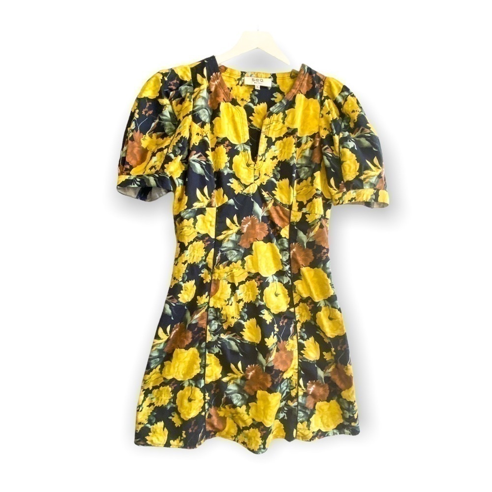 Sea New York Ella Puff Sleeve Dress, Size 4 - Picture 3 of 14